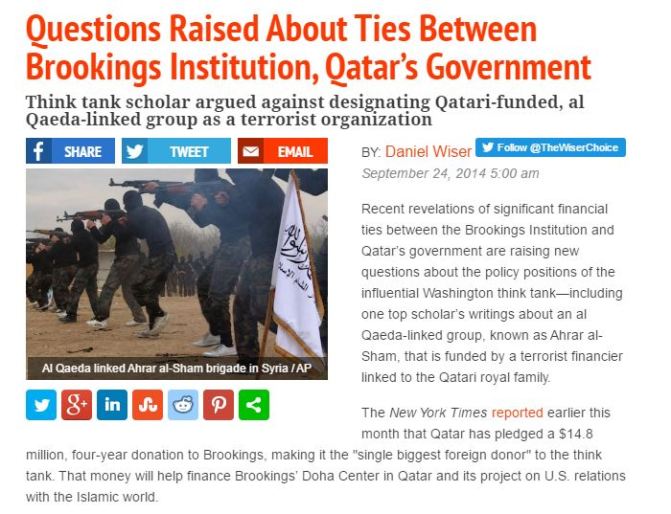 Image result for pics of qatar regime and brookings